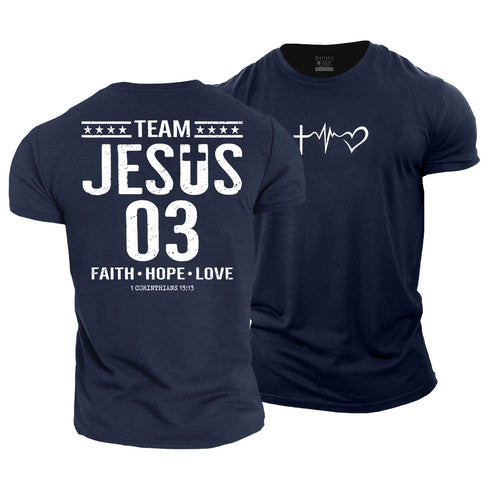 Men's Team Jesus 03 Cotton T-Shirt